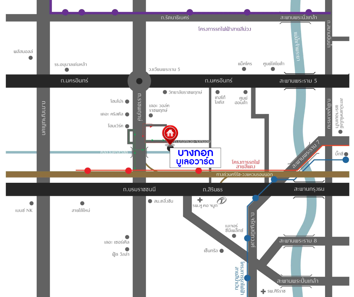 บ้านเดี่ยวมือสองนนทบุรี โครงการ บางกอกบูเลอวาร์ด ปิ่นเกล้า-สาทร หลังมุม จาก SC ASSET เนื้อที่ 77.40 ตร.ว. บนพื้นที่ใช้สอย 275 ตร.ม. ฟังก์ชัน 4 ห้องนอน 4 ห้องน้ำ จอดรถได้ 2 คัน บนทำเลใจกลางราชพฤกษ์ ใกล้ห้างเซ็นทรัล เวสวิลล์, ทางพิเศษประจิมรัถยา พร้อมเชื่อมสู่สาทร-ปิ่นเกล้า ได้อย่างรวดเร็ว